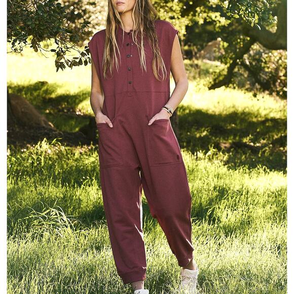 FP Movement All Day Everyday Henley Jumpsuit Womens Medium...